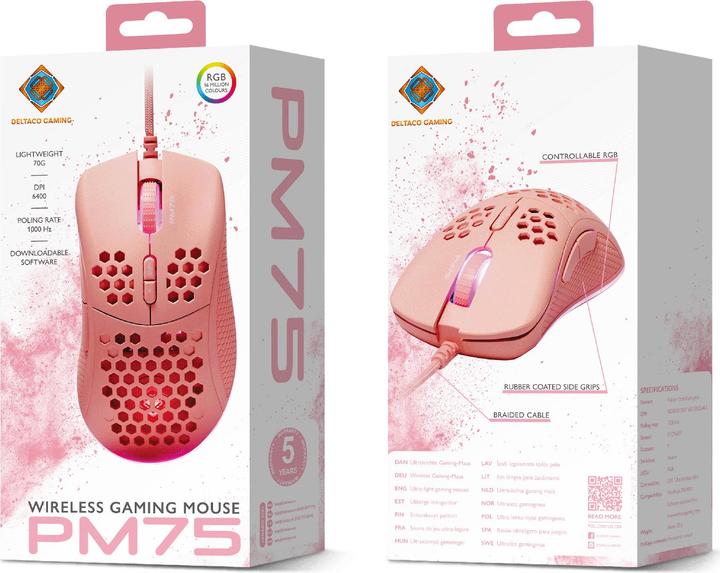 Produktbild Deltaco Lightweight Gaming Mouse,RGB GAM108P (Kabelgebunden)