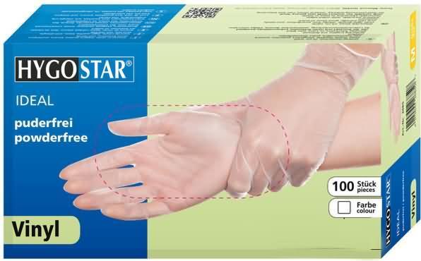 Image du produit Hygostar Gants jetables vinyle Ideal non poudrés (XL)