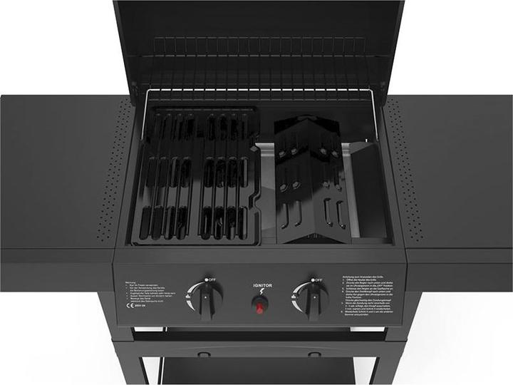 Immagine prodotto FlammenKönig Gasgrill mit 2 Brenner, Gasregler + Schlauch inkl. (5 kW)