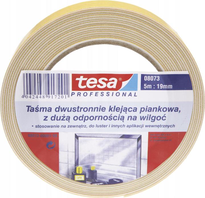 Produktbild tesa doppelseitiges Schaumstoff-Montageband 19 mm für den Innenbereich 5 m - H0807301 (19 mm)