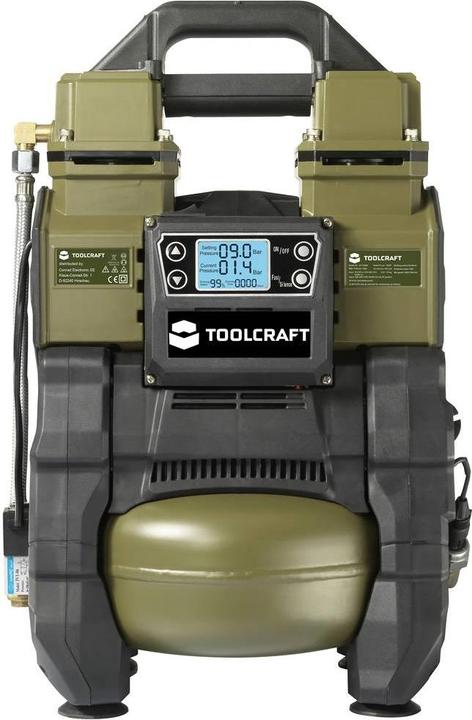 Actual product image Toolcraft Air compressor 12 VDC, 18 VDC/ 230 VAC 9 bar (9 bar, 5 l)