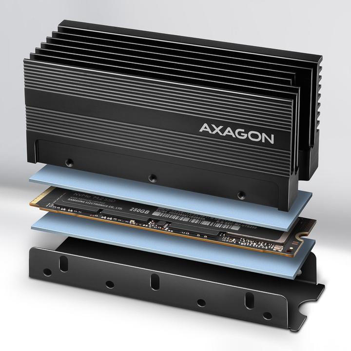 Immagine prodotto Axagon CLR-M2XT Raffreddatore passivo per SSD M.2, alluminio - 2280