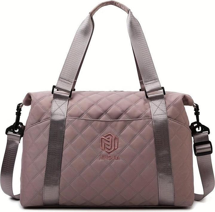 Only-Bags.Store Grosse Kapazität Travel Duffle Bag mit Argyle-Muster, solide Farbe, Overnight Tote mit