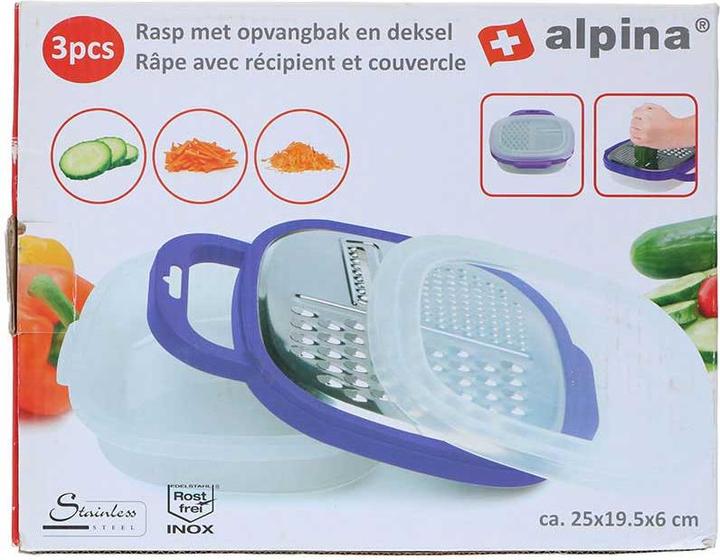 alpina Multifunctional grater with container (purple)