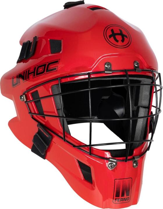 Produktbild Unihoc Goalie Maske INFERNO 44 rot (round cage)