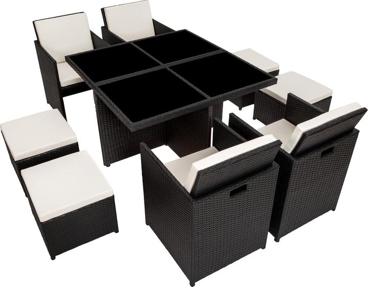 Immagine prodotto tectake set da giardino in rattan e alluminio Manhattan, variante 2 (100 cm)