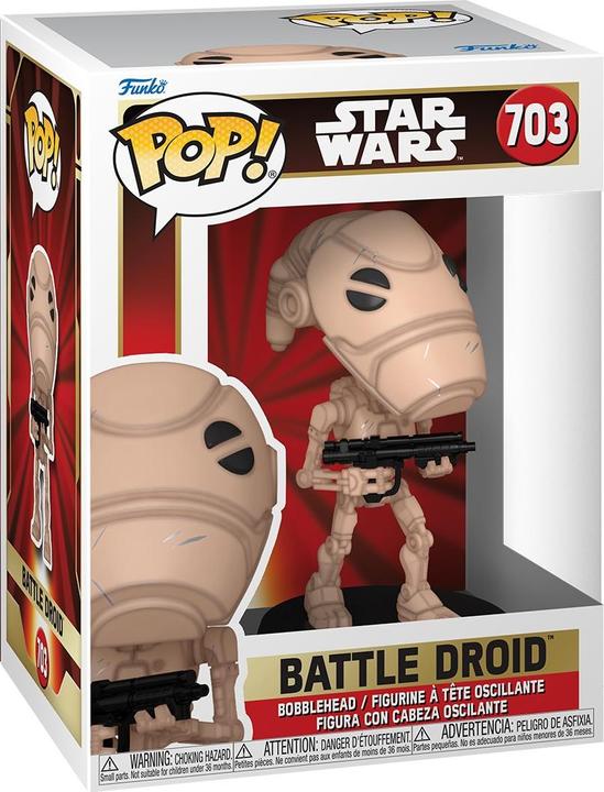 Produktbild Funko Star Wars: Episode I - Die dunkle Bedrohung Anniversary POP! Vinyl Figur Battle Droid 9 cm