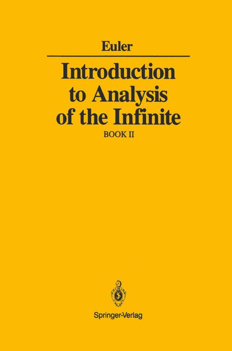 Actual product image Introduction to Analysis of the Infinite (Leonard Euler, 2012)