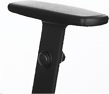 Actual product image Nowy Styl Pair of armrests Nowy Style R20i, for office chair Intrata, height adjustable, plastic, black