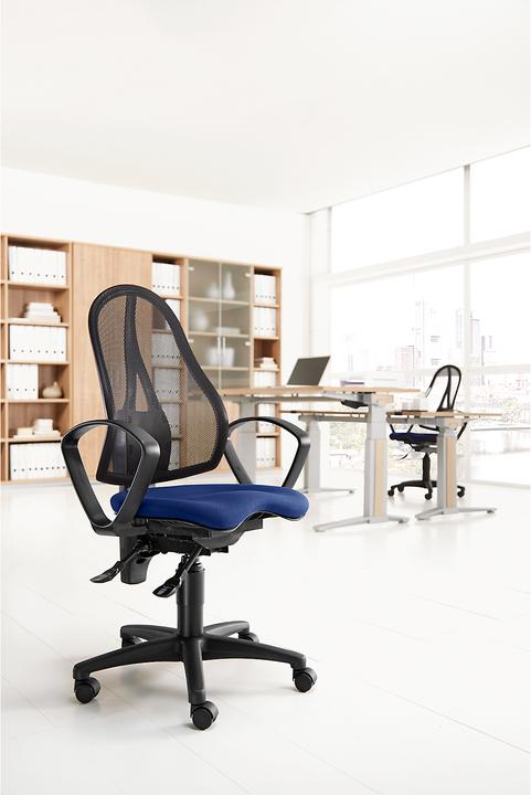 Produktbild Schäfer Shop Bürostuhl BALANCE 400 NET, Permanentkontakt, mit Armlehnen, Fitness-Orthositz