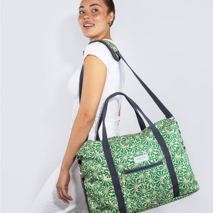 Produktbild Kind Bag Weekender Abstract Flowers - Green+Pink (560 l)