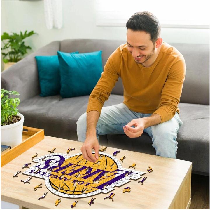 Actual product image Iconic NBA - Los Angeles Lakers - Logo - Wooden Puzzle Size M (270 pieces) (270 pieces)