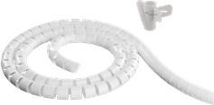 Deltaco LDR10 cable organiser Desk/Wall Cable flex tube White 1 pc(s) (Cable hole, 200 cm)