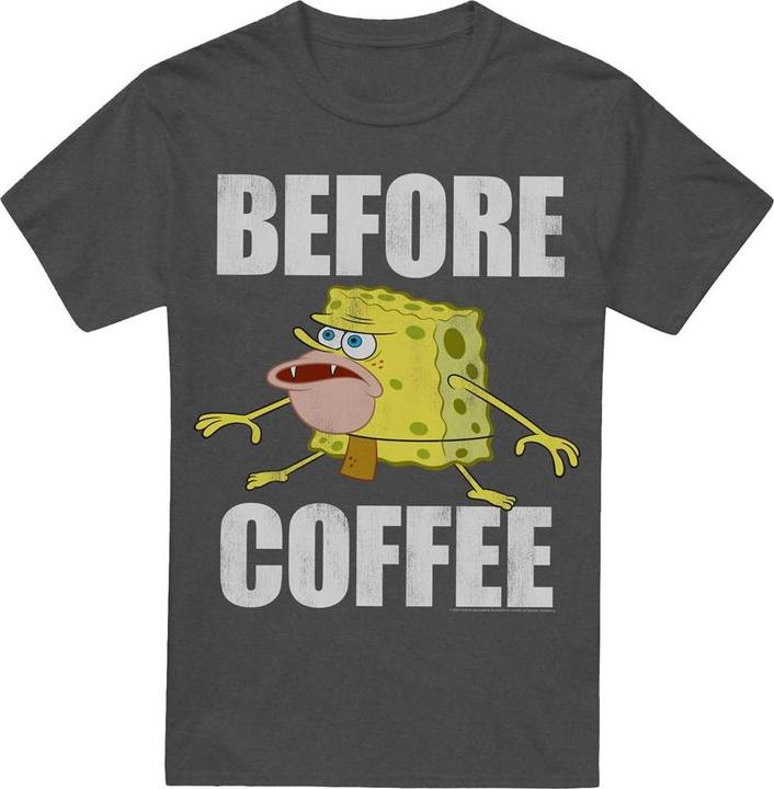 Spongebob Squarepants Before Coffee Meme TShirt