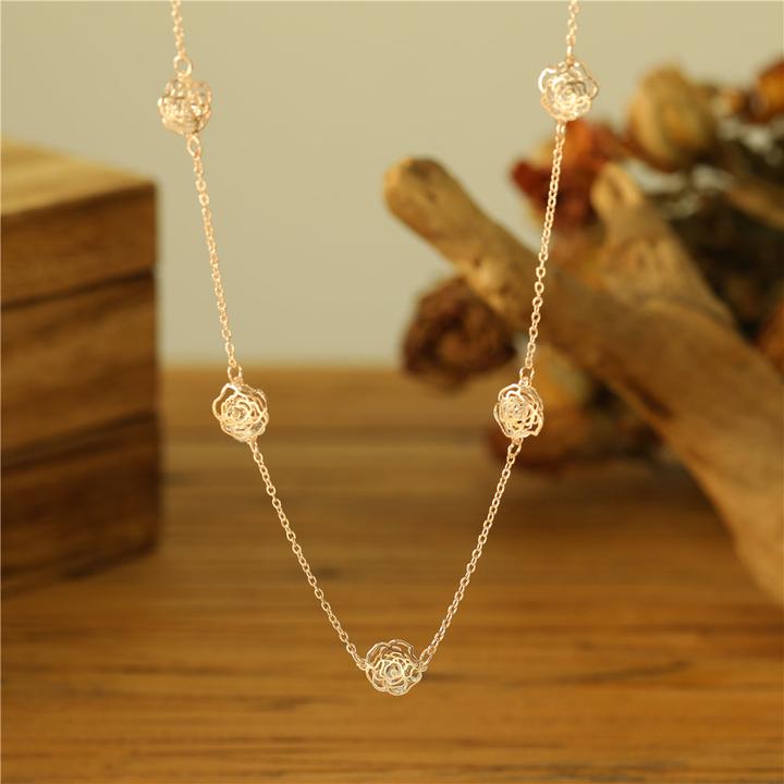 Image du produit Andreani Bracelet avec amazonite véritable (80 cm, Pierres, Nude, Verre, Marron, Métal)