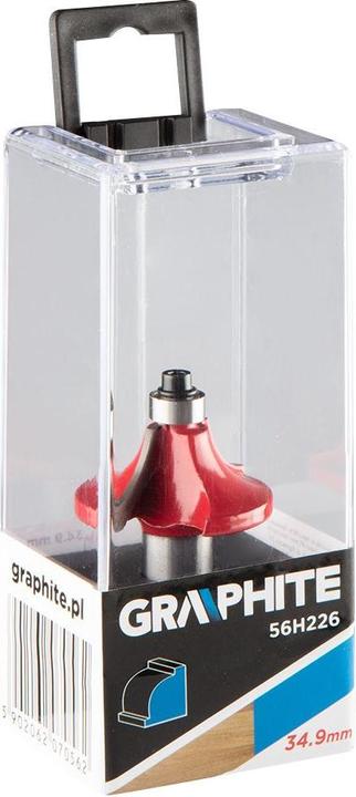Actual product image Graphite Widia Cutter (Ball Cutter, Round, Carbide, 34.9 x 15.4mm, Shank 12mm)