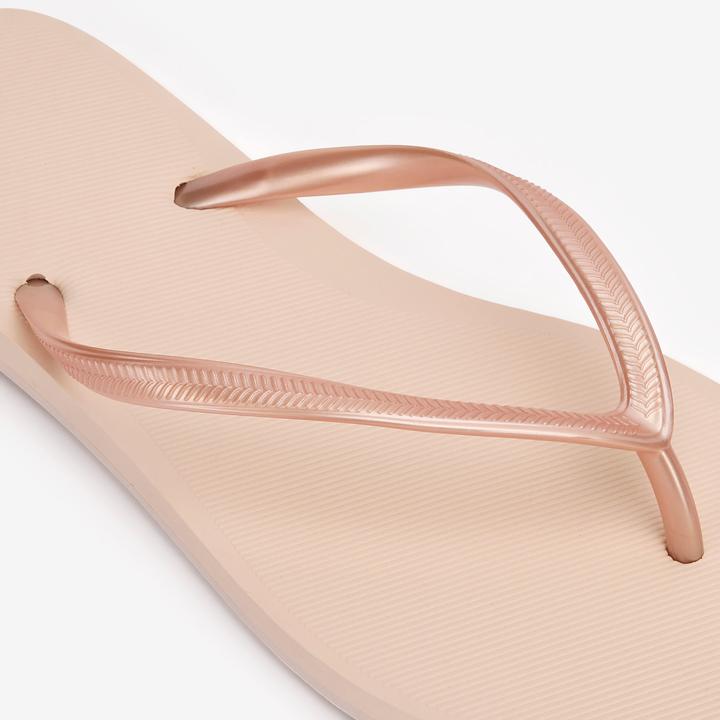 Actual product image Olaian Women's flip-flops - 500 Gold peach beige orange (37)