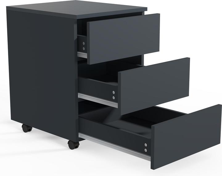 Immagine prodotto VCM Piedistallo mobile Piedistallo per ufficio Ruote girevoli Dasola 3 cassetti (39 x 45 x 55 cm)
