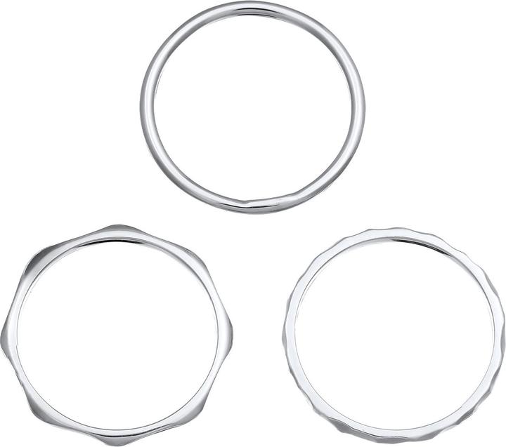 Image du produit Elli Bague empilable Stacking Bandring Set de 3 pièces 925 argent (56, Argent 925)