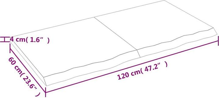 Image du produit VidaXL Oak Nature (120 x 60 x 4 cm)
