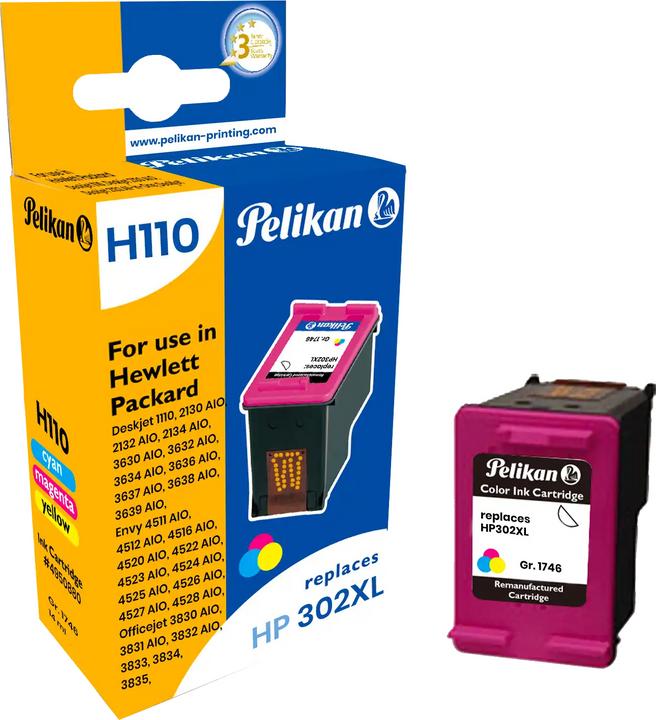 Image du produit Pelikan 302XL F6U67AE B/C/M/Y (M, C, Y)