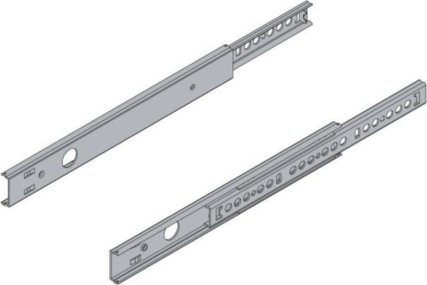 Produktbild Hettich Schubladenschiene Teilauszug 225-350 mm verzinkt 9136636 2 Stück