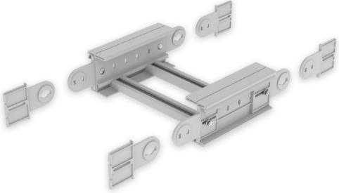 Unex 67532-04 Articulated arch vertical 135x500 made of U23X RAL7035