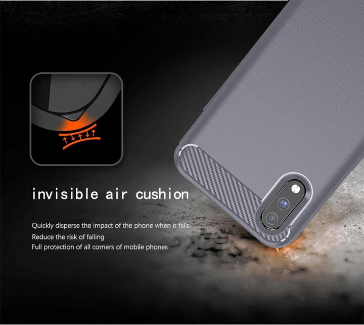 Image du produit Cadorabo TPU Ultra Slim carbon edelstahl Combi Cover (Samsung Galaxy A01)