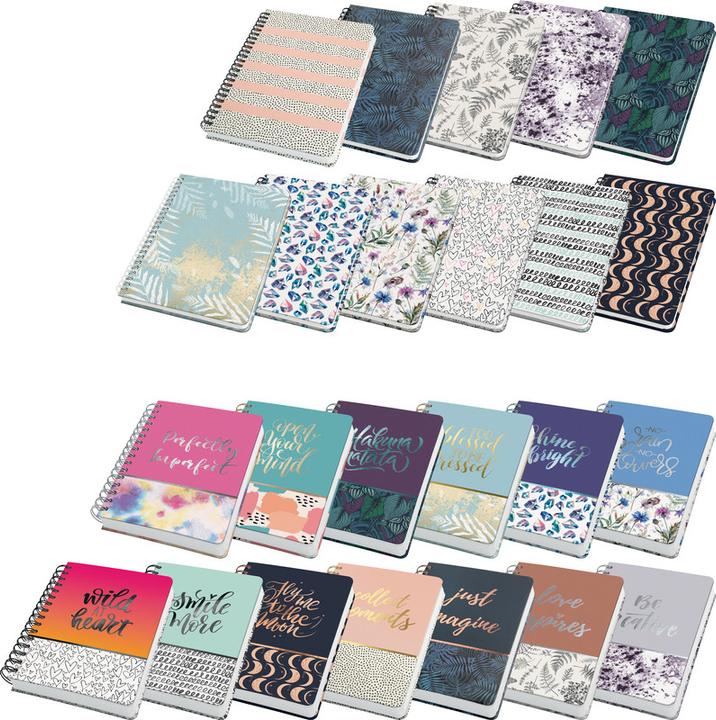 Produktbild Sigel Spiralnotizbuch A5 120BL Wild Hearts (A5, Gepunktet, Harter Einband)