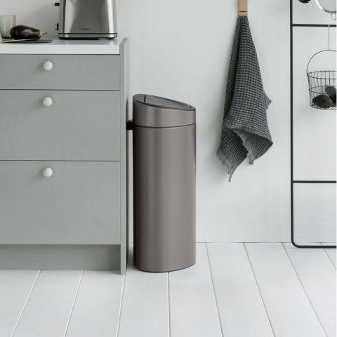 Actual product image Brabantia Trash can Touch Bin New,recycle, 23+10 L Platinum (33 l)