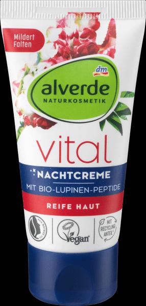 Actual product image dm alverde Night Cream Vital Organic Lupine Peptides (Night cream)
