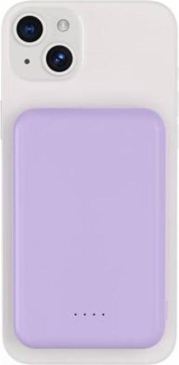 Immagine prodotto Bigben Caricabatterie a induzione Powerbank, compatibile con MagSafe, viola (5000 mAh, 10 W)