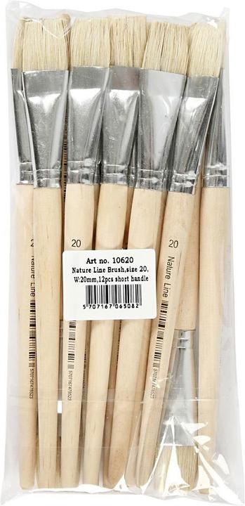 Creativ Company Houten Kwasten - Nr. 20, Korte Steel, 12st. (20 mm)
