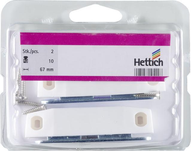 Actual product image Hettich Magnetschnäpper 17 x 19 mm, Haltekraft 8kg, weiss