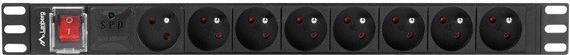 Actual product image Lanberg PDU 19inch 1U 16A 6x FR 2m