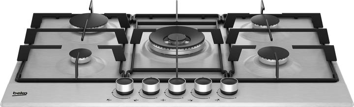 Produktbild Beko HIAW75223SXE Kochfeld Edelstahl Einbaugerät 75 cm Gas 5 Herd(e)