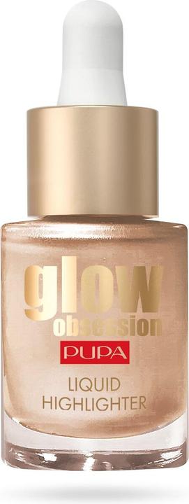 Image du produit Pupa Milano Glow Obsession Liquid Highlighter Metallic Effect Moon Light (002 Lumière de la lune, Highlighter)