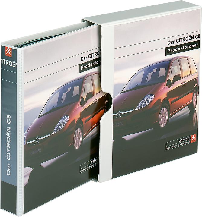 Actual product image Eichner Presentation slipcase+ring binder, A4, 4-ring mechanism, various spine widths (A4, 60 mm, 1 Piece)