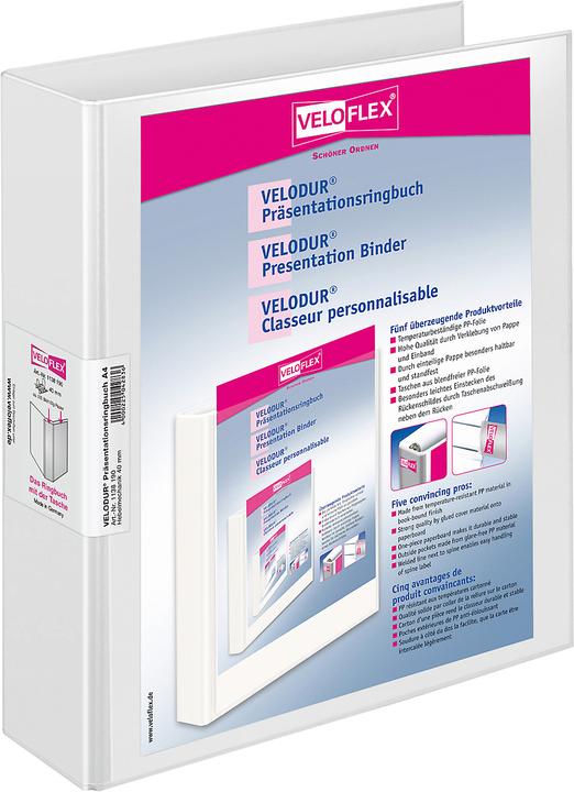 Produktbild Veloflex Präsentationsordner VELODUR, DIN A4, 60mm oder 80mm Rückenbreite, Karton PP (A4, 60 mm, 1 Stück)
