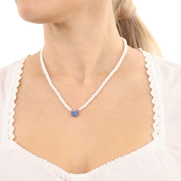 Immagine prodotto Amor Collana da donna, argento 925, cristallo sintetico, perla conchiglia | cuore (Argento 925)
