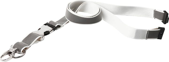 Actual product image Tarifold Lanyard for badge holder/name badge, W 20 x H 550 mm, reflective, white or ge...