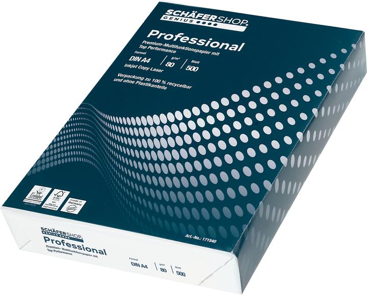 Image du produit Schäfer Shop Papier à copier Professional DIN A4, 80 g/m², blanc premium, FSC, fleur de l'UE, Made... (80 g/m², 2500 x, A4)