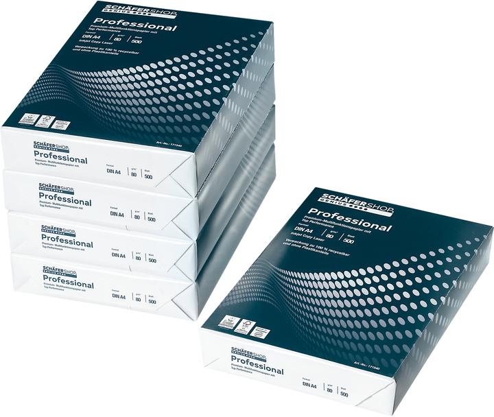 Image du produit Schäfer Shop Papier à copier Professional DIN A4, 80 g/m², blanc premium, FSC, fleur de l'UE, Made... (80 g/m², 2500 x, A4)