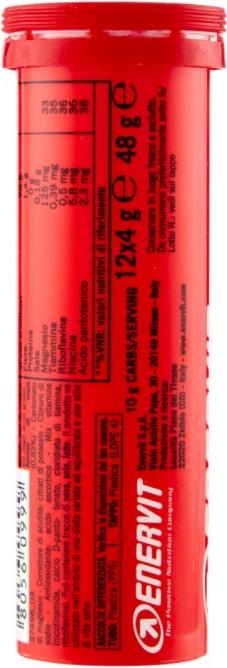 Valeurs nutritives et ingrédients Enervit CARBO tablets (12 pièce(s), Cachets, 63 g)