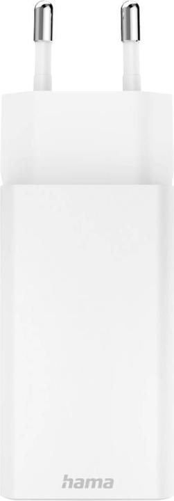 Produktbild Hama Schnellladegerät, GaN, 2x USB-C, PD/Qualcomm®, Mini-Ladegerät, 65 W, Weiss (65 W)