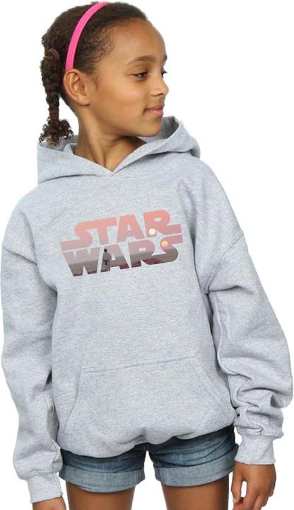 Immagine prodotto Star Wars Tatooine Logo Felpa con Cappuccio Ragazze (116)