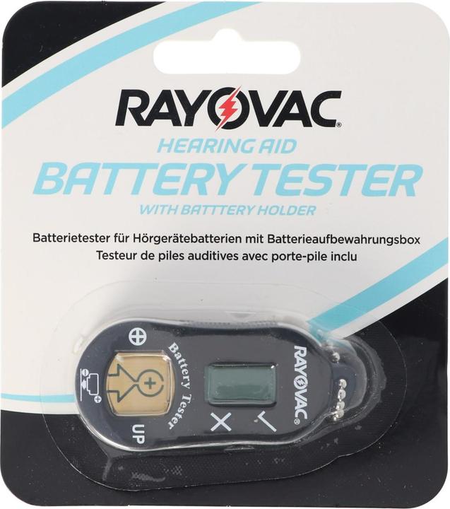 Produktbild Rayovac Batterietester für Hörgerätebatterien mit Batterieaufbewahrungsbox