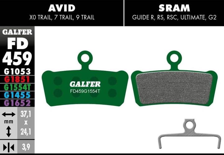 Produktbild Galfer Bike Pro Bremsbeläge (Avid, SRAM, Semi-Metallisch)