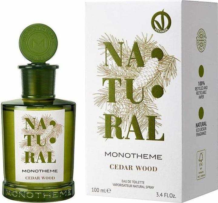 Actual product image Monotheme Unisex perfume Natural Cedar Wood EDT 100 ml (Eau de toilette, 100 ml)
