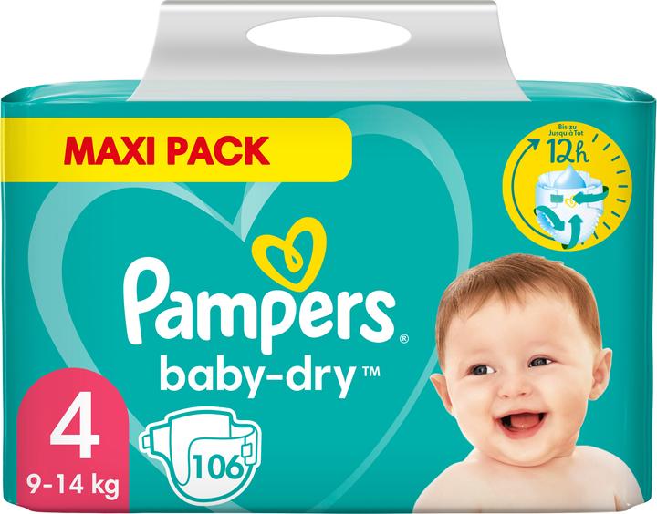 Actual product image Pampers Baby-Dry (Size 4, Half month box, 106 Piece)